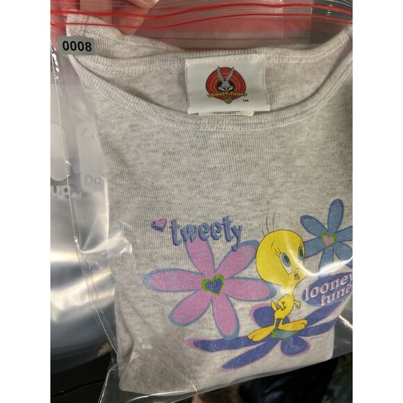 VTG 1998 Tweedy Bird T-Shirt 90s Looney Tunes Baby Tee Y2K Cartoon Medium 1990s - Picture 10 of 10